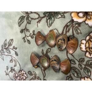 Vintage Copper Tone Artistic Earrings